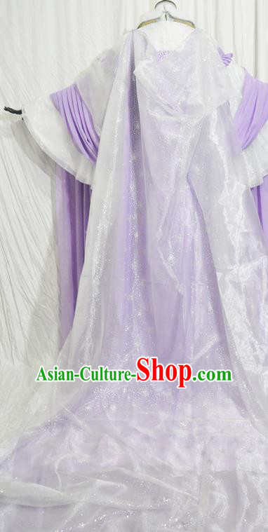 Traditional Chinese Han Dynasty Princess Purple Hanfu Dress Ancient Female Knight Embroidered Costume for Women