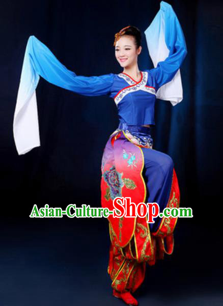 Traditional Chinese Yangko Group Dance Clothing Folk Dance Drum Dance Stage Performance Costume for Women