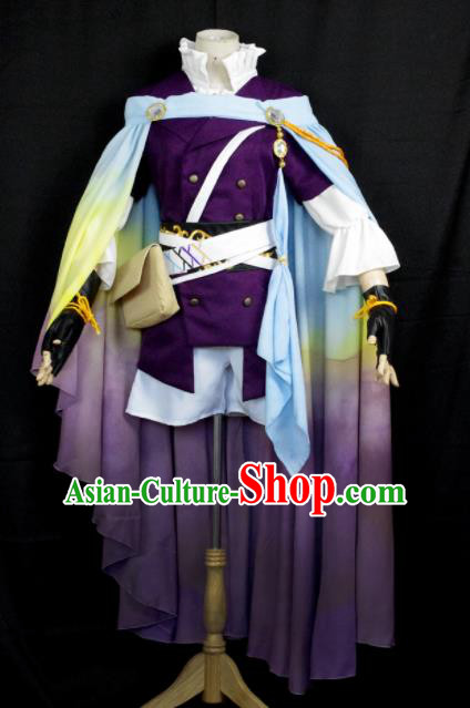 Traditional Chinese Cosplay Clothing Ancient Swordsman Prince Embroidered Costume for Men