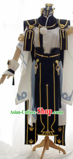 Traditional Chinese Cosplay Kawaler Taoist Priest Clothing Ancient Swordsman Embroidered Costume for Men