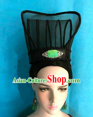 Traditional Chinese Qin Dynasty Minister Hairdo Crown Hair Accessories Ancient Nobility Childe Hat for Men