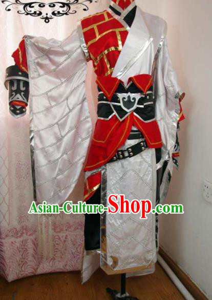 Traditional Chinese Cosplay Monk Clothing Ancient Swordsman Embroidered Costume for Men
