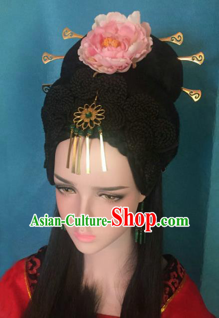 Traditional Chinese Tang Dynasty Imperial Concubine Phoenix Coronet Hairpins Handmade Ancient Palace Hair Accessories for Women