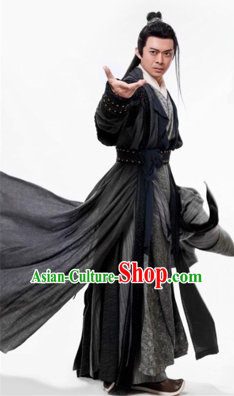 Chinese Ancient Swordsman Drama Heavenly Sword Dragon Slaying Saber Knight Cheng Kun Historical Costume for Men