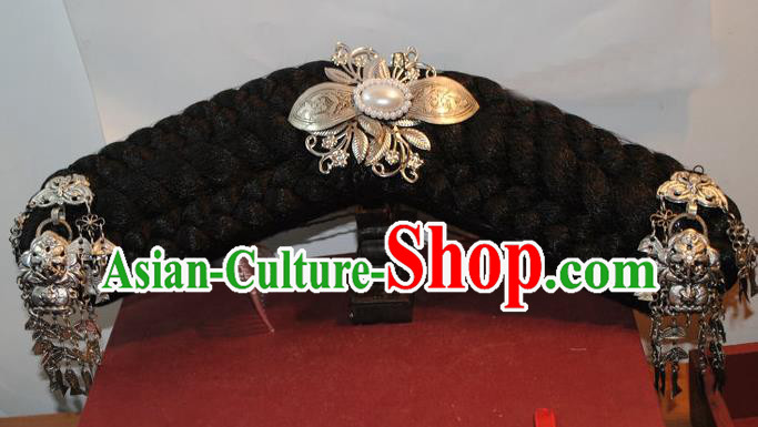 Chinese Traditional Qing Dynasty Princess Headwear Ancient Palace Lady Hair Accessories for Women