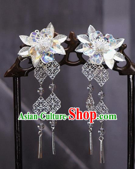 Traditional Chinese Wedding Tassel Hair Claws Hairpins Handmade Ancient Bride Hair Accessories for Women