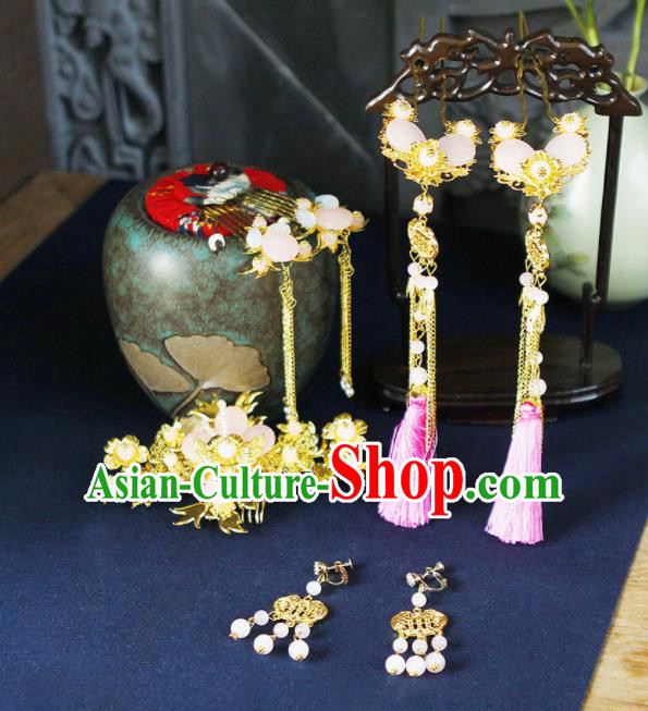 Traditional Chinese Handmade Hair Clips Tassel Hairpins Ancient Princess Hair Accessories for Women