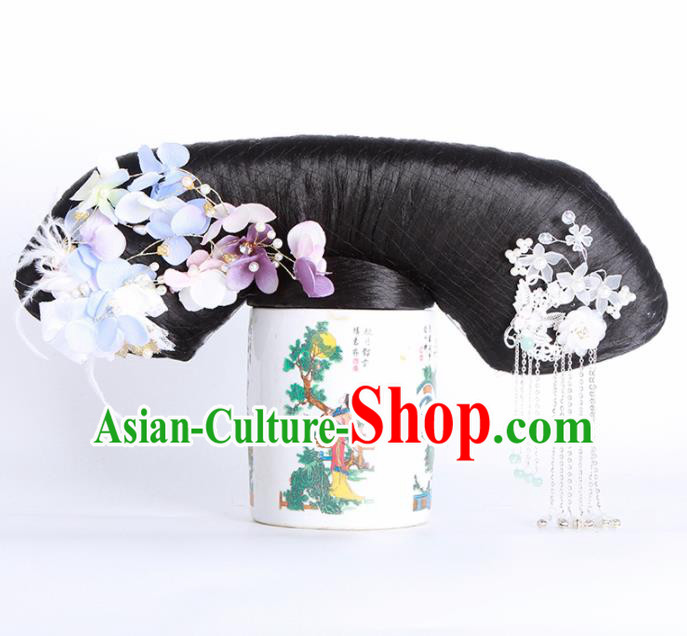 Traditional Chinese Handmade Hairpins Ancient Qing Dynasty Princess Hair Accessories for Women