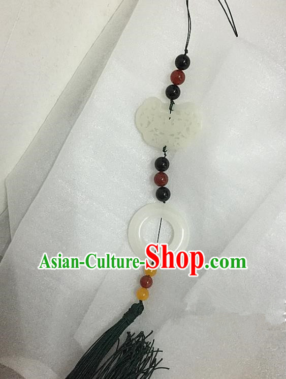 Chinese Handmade Hanfu Waist Accessories Ancient Princess Tassel Jade Pendant  for Women