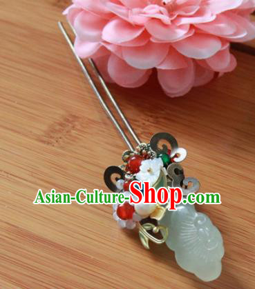 Chinese Handmade Hanfu Jade Pearls Hairpins Traditional Ancient Princess Hair Accessories for Women