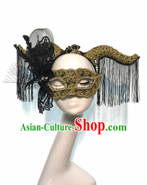 Halloween Handmade Stage Show Horn Hair Clasp Hair Accessories Brazilian Carnival Catwalks Headdress for Women