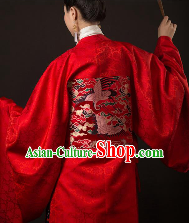 Chinese Ancient Ming Dynasty Court Queen Hanfu Dress Traditional Imperial Empress Embroidered Wedding Historical Costume for Women