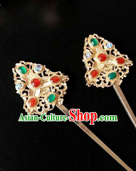 Chinese Handmade Hanfu Palace Hairpins Traditional Ancient Princess Hair Accessories for Women