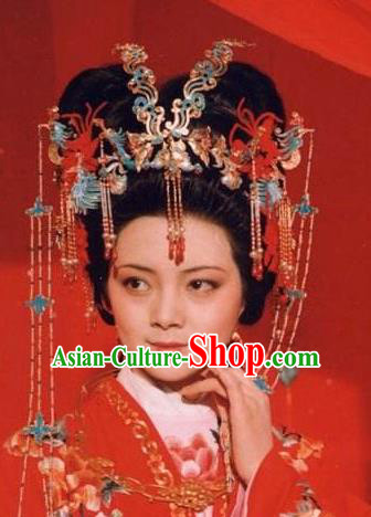 Chinese Handmade Hanfu Palace Hairpins Wedding Phoenix Coronet Traditional Ancient Princess Hair Accessories for Women