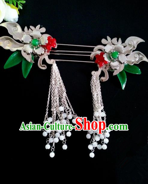 Chinese Handmade Hanfu Palace Hairpins Tassel Hair Clip Traditional Ancient Princess Hair Accessories for Women