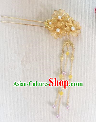 Handmade Chinese Traditional Hanfu Hair Clip Hairpins Ancient Tang Dynasty Imperial Consort Hair Accessories for Women