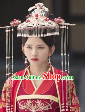Chinese Handmade Hanfu Phoenix Coronet Tang Dynasty Hairpins Traditional Ancient Imperial Consort Hair Accessories for Women