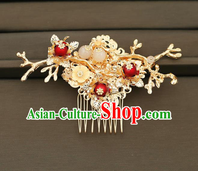 Handmade Chinese Ancient Wedding Hair Comb Tassel Hairpins Traditional Bride Hanfu Hair Accessories for Women