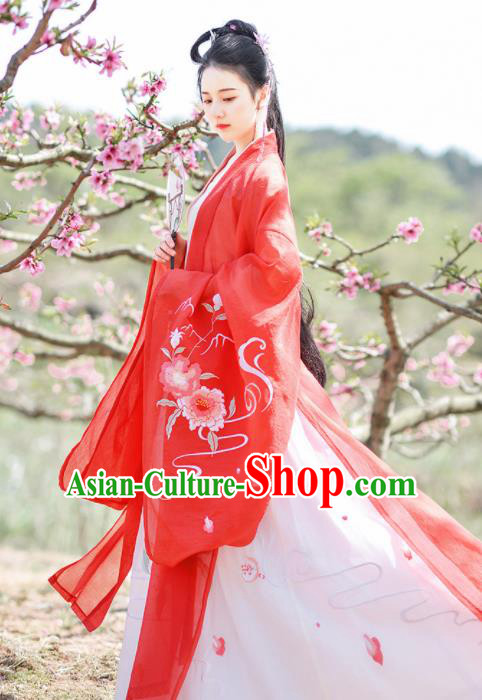 Chinese Ancient Rich Lady Wedding Hanfu Dress Traditional Tang Dynasty Princess Historical Costume for Women