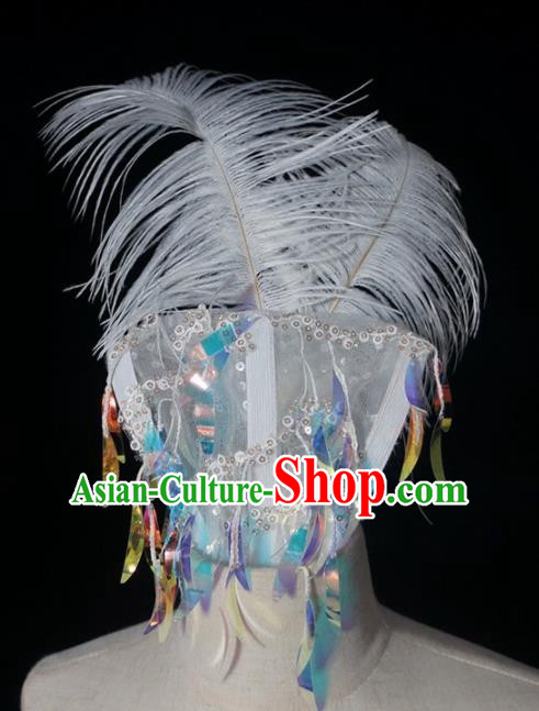 Top Grade Handmade Stage Show Hair Accessories Halloween Cosplay Feather Headwear for Kids