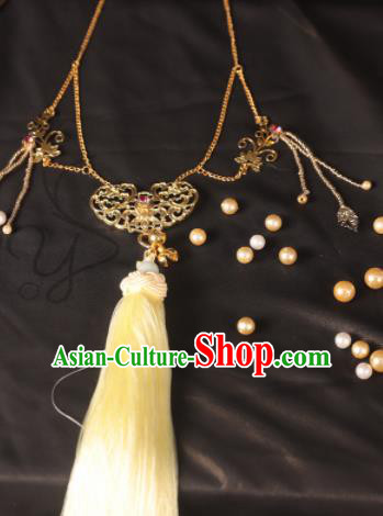 Handmade Chinese Traditional Hanfu Jewelry Accessories Ancient Princess Tassel Necklace for Women