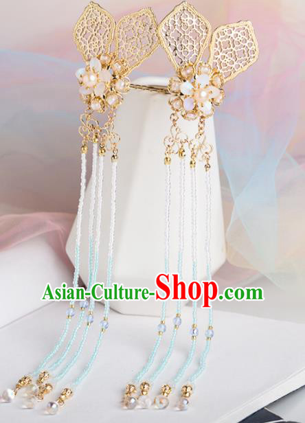 Chinese Handmade Palace Tassel Hairpins Ancient Princess Hair Accessories Headwear for Women