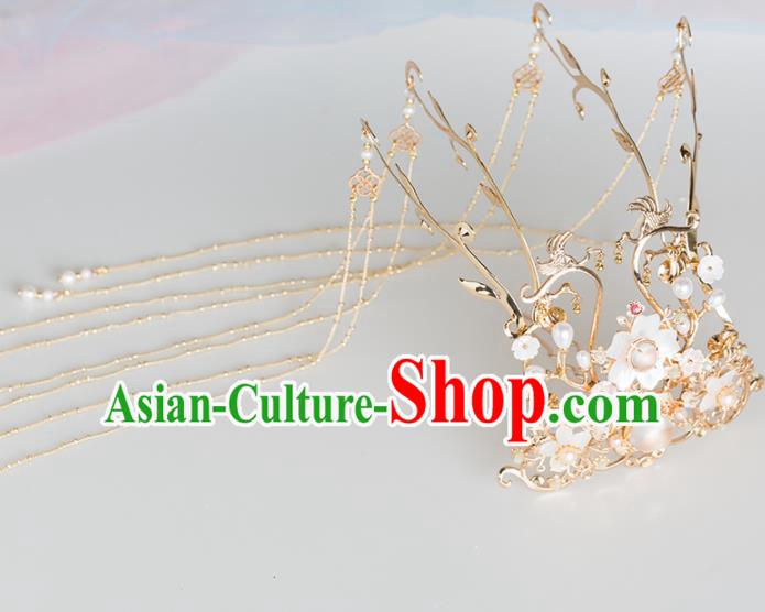 Chinese Handmade Phoenix Coronet Hairpins Ancient Princess Hair Accessories Headwear for Women