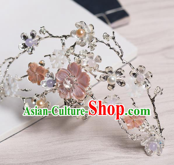 Chinese Handmade Hair Crown Hairpins Ancient Princess Hair Accessories Headwear for Women