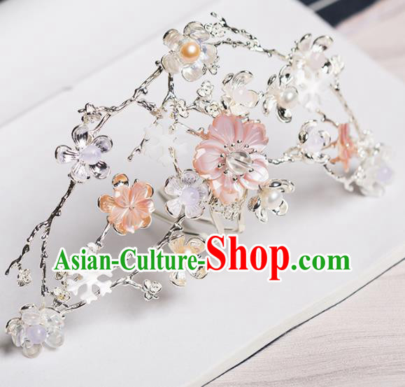 Chinese Handmade Hair Crown Hairpins Ancient Princess Hair Accessories Headwear for Women