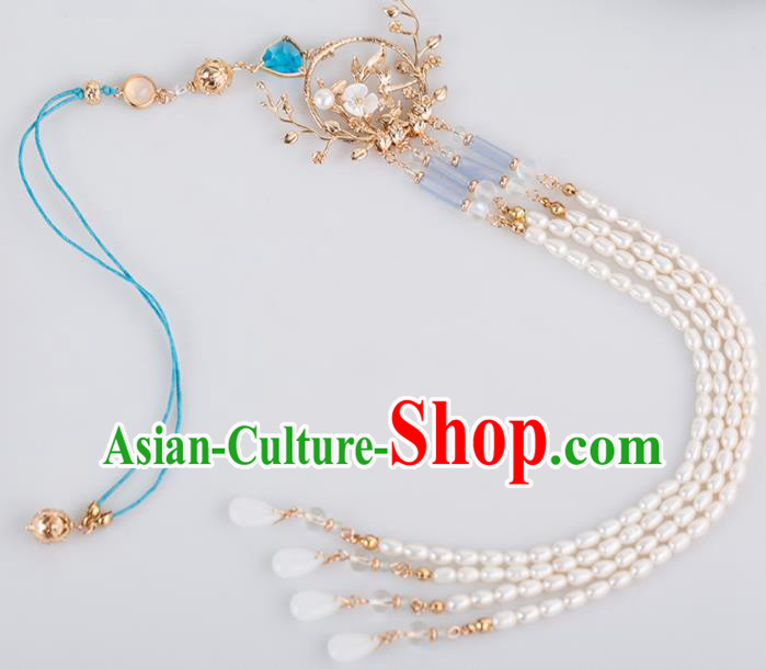 Chinese Traditional Waist Accessories Ancient Princess Pearls Tassel Pendant for Women