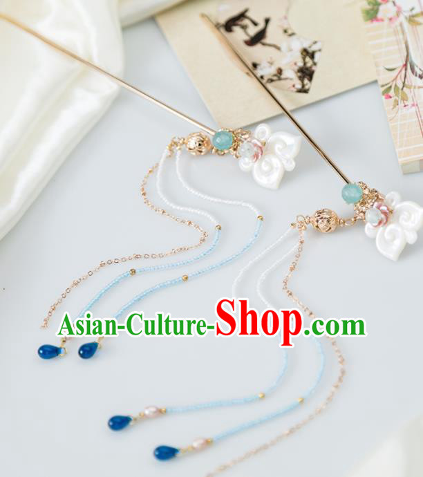 Chinese Handmade Hanfu Shell Hair Clip Hairpins Ancient Princess Hair Accessories Headwear for Women