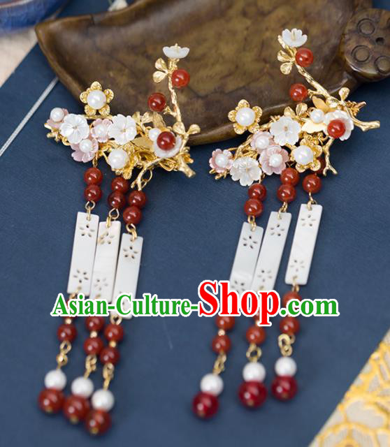 Chinese Handmade Hanfu Shell Hair Claws Hairpins Ancient Princess Hair Accessories Headwear for Women