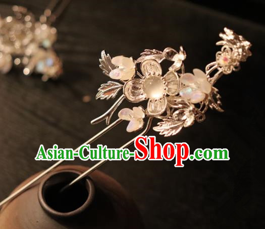 Chinese Handmade Hanfu Opal Hairpins Ancient Palace Princess Hair Accessories Headwear for Women