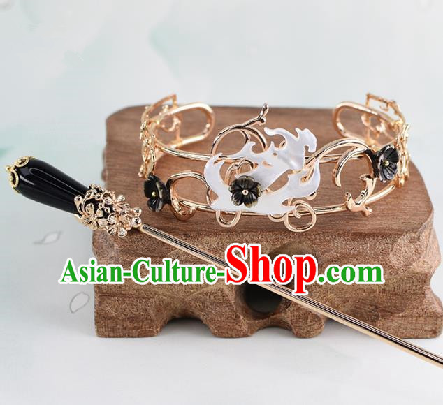 Chinese Traditional Swordsman Hair Accessories Ancient Prince Hairdo Crown for Men