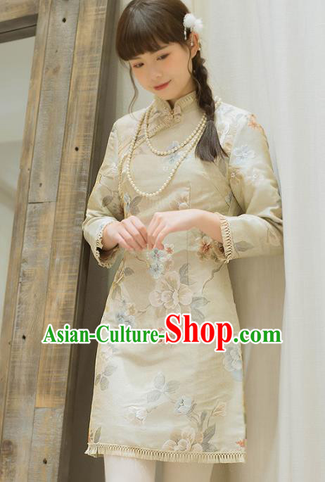 Chinese National Cheongsam Traditional Classical Tang Suit Qipao Dress for Women