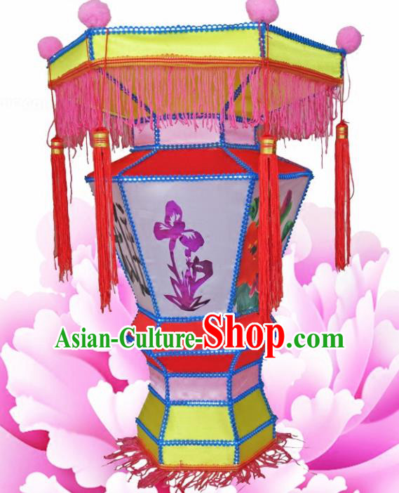 Handmade Chinese Painting Palace Lanterns Traditional Lantern Ancient Ceiling Lamp