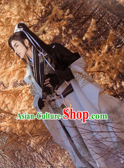 Chinese Traditional Cosplay Costume Ancient Swordsman Hanfu Clothing for Men