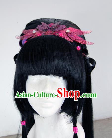 Chinese Traditional Cosplay Peri Wig Ancient Princess Wig Sheath for Women