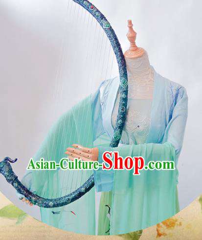 Chinese Traditional Cosplay Costume Ancient Ming Dynasty Princess Green Hanfu Dress for Women