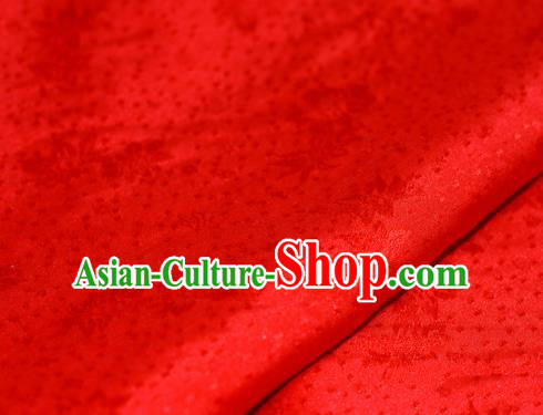 Chinese Traditional Hanfu Palace Pattern Red Brocade Material Cheongsam Classical Fabric Satin Silk Fabric