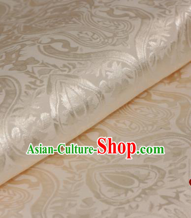 Chinese Traditional Royal Pattern Champagne Brocade Material Cheongsam Classical Fabric Satin Silk Fabric