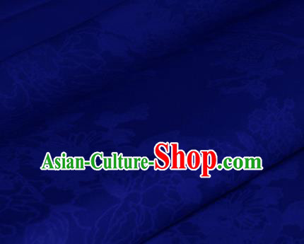 Chinese Traditional Royal Pattern Royalblue Brocade Material Cheongsam Classical Fabric Satin Silk Fabric