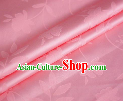 Chinese Traditional Hanfu Royal Pattern Pink Brocade Material Cheongsam Classical Fabric Satin Silk Fabric