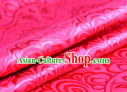 Chinese Traditional Pattern Rosy Brocade Material Hanfu Cheongsam Classical Fabric Satin Silk Fabric