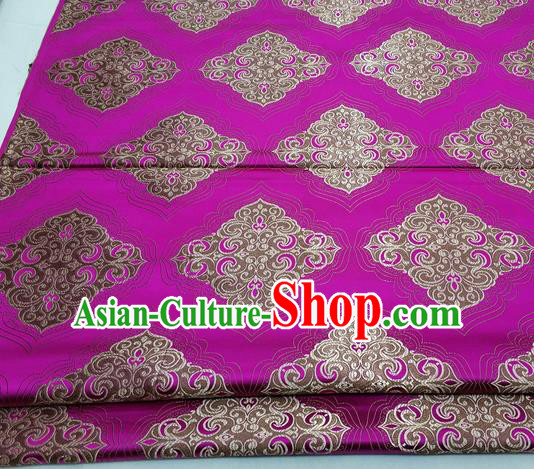 Chinese Traditional Tang Suit Rosy Brocade Royal Pattern Satin Fabric Material Classical Silk Fabric