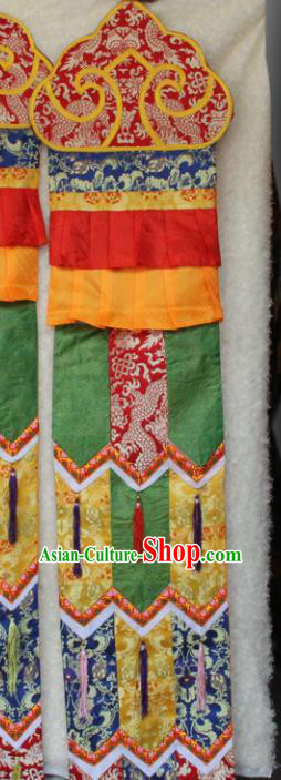 Chinese Traditional Buddhist Brocade Streamer Tibetan Buddhism Temple Decoration