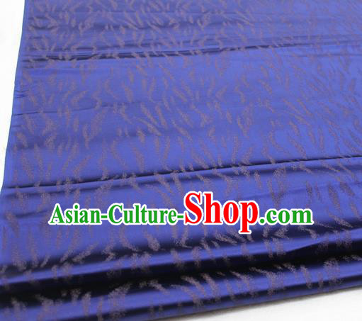 Asian Chinese Traditional Classical Pattern Royalblue Brocade Tang Suit Satin Fabric Material Classical Silk Fabric