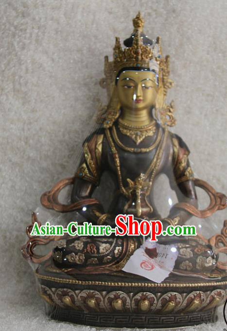 Chinese Traditional Buddhist Copper Buddha Longevity God Statue Tibetan Buddhism Feng Shui Items Sculpture