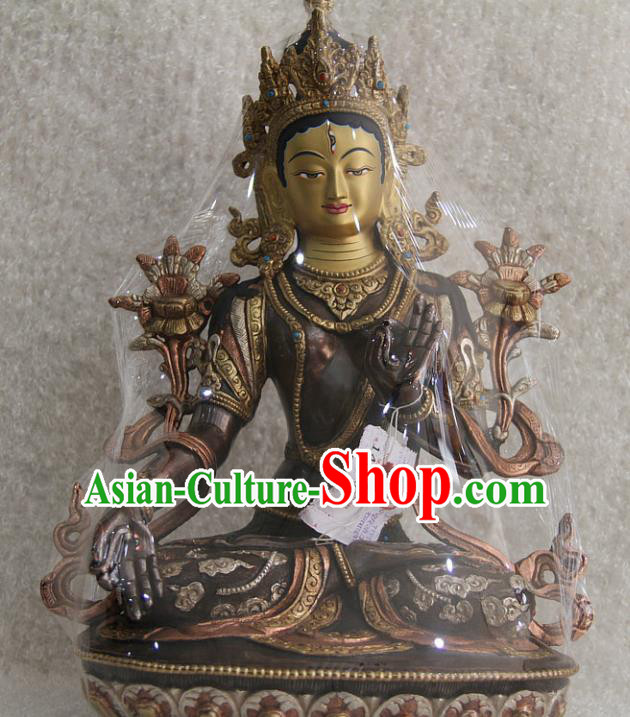 Chinese Traditional Buddhist Copper Buddha Statue Decoration Tibetan Buddhism Feng Shui Items Sculpture