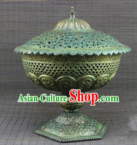 Chinese Traditional Buddhist Censer Buddha Brass Incense Burner Decoration Tibetan Buddhism Feng Shui Items